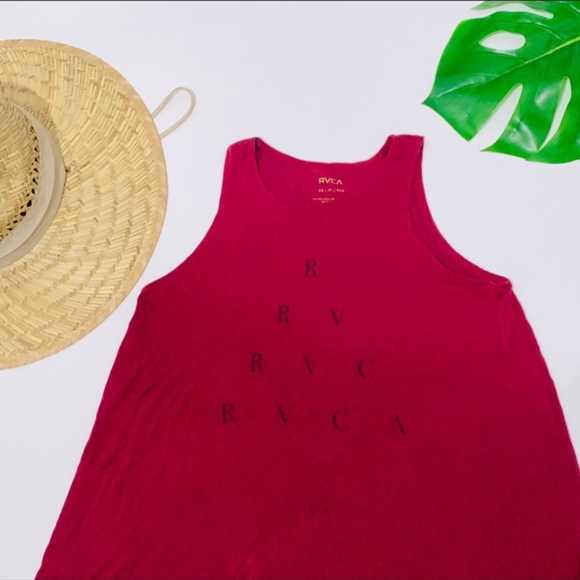 RVCA Swing Tan Top Burgundy Size X Small - Picture 3 of 4
